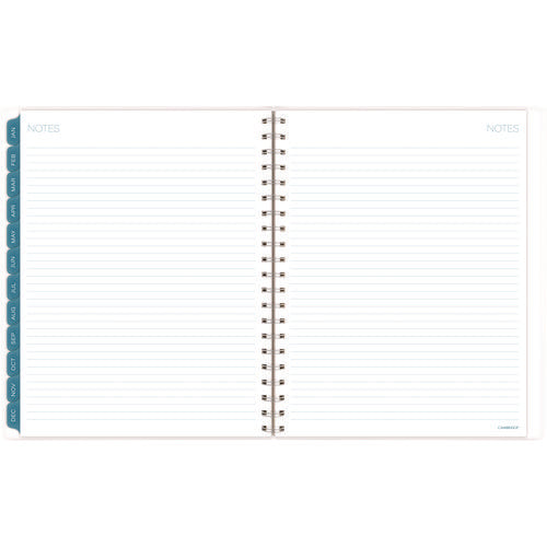 Image of Cambridge® Glacier Weekly/Monthly Planner, Glacier Artwork, 11" x 9.25", Blue/Gray/Silver Cover, 12-Month (Jan to Dec): 2025
