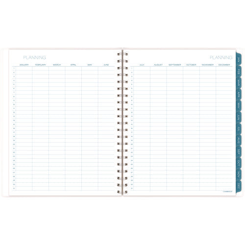 Image of Cambridge® Glacier Weekly/Monthly Planner, Glacier Artwork, 11" x 9.25", Blue/Gray/Silver Cover, 12-Month (Jan to Dec): 2025