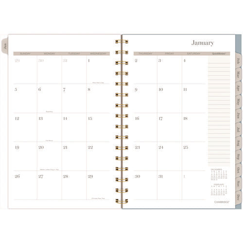 Image of Cambridge® Triad Weekly/Monthly Planner, Geometric Artwork, 8.5" x 6.38", Multicolor Cover, 12-Month (Jan to Dec): 2025