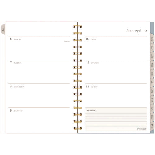 Image of Cambridge® Triad Weekly/Monthly Planner, Geometric Artwork, 8.5" x 6.38", Multicolor Cover, 12-Month (Jan to Dec): 2025