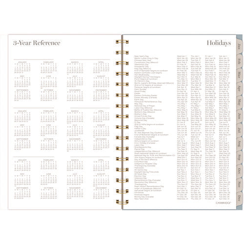 Image of Cambridge® Triad Weekly/Monthly Planner, Geometric Artwork, 8.5" x 6.38", Multicolor Cover, 12-Month (Jan to Dec): 2025