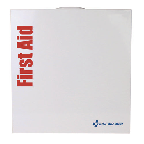 Image of First Aid Only 91379 Large Metal SmartCompliance Food Service Cabinet ANSI B with No Medications, 337 Pieces, Metal Case