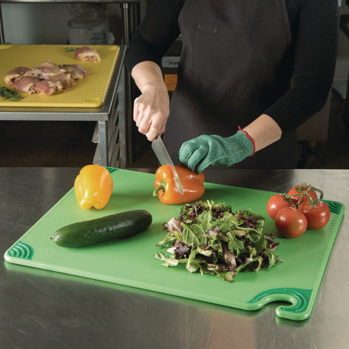Image of San Jamar® Saf-T-Grip Cutting Board, 24 x 18 x 0.5, Green