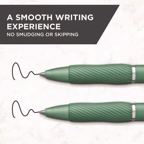 Image of Sharpie® S-Gel S-Gel Fashion Barrel Gel Pen, Retractable, Medium 0.7 mm, Black Ink, Green Barrel, 4/Pack