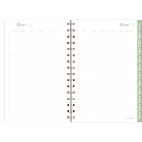 Image of Cambridge® Ombre Weekly/Monthly Planner, Colorful Cloud Artwork, 8.5" x 6.38", Multicolor Cover, 12-Month (Jan to Dec): 2025