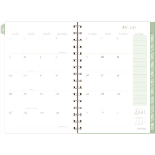 Image of Cambridge® Ombre Weekly/Monthly Planner, Colorful Cloud Artwork, 8.5" x 6.38", Multicolor Cover, 12-Month (Jan to Dec): 2025