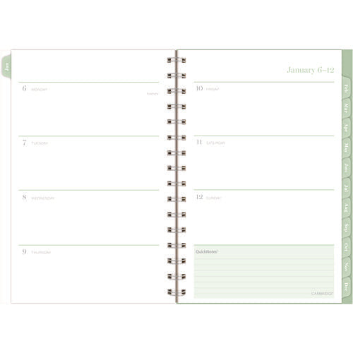 Image of Cambridge® Ombre Weekly/Monthly Planner, Colorful Cloud Artwork, 8.5" x 6.38", Multicolor Cover, 12-Month (Jan to Dec): 2025