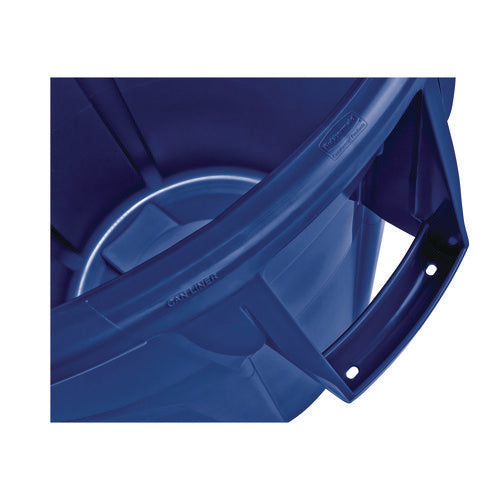 Image of Rubbermaid® Commercial Vented Round Brute Container, 32 gal, Plastic, Blue