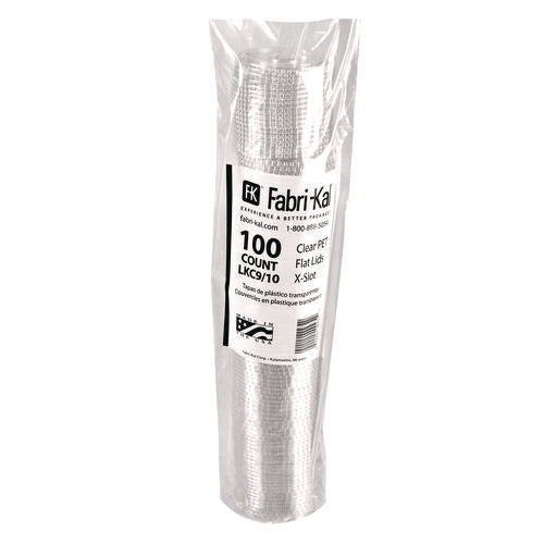 Image of Fabri-Kal® Kal-Clear/Nexclear Drink Cup Lids, X-Style Straw Slot/Flavor Buttons, Fits 9 oz to 10 oz Cold Cups, Plastic, Clear, 2,500/CT
