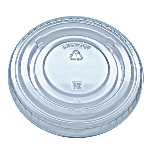 Image of Fabri-Kal® Kal-Clear/Nexclear Drink Cup Lids, Flat Lid with No Slot, Fits 9 oz to 10 oz Cold Cups, Plastic, Clear, 2,500/Carton