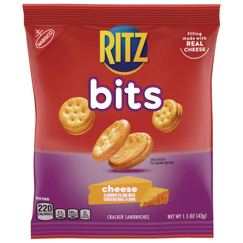 Image of Nabisco® Ritz Bits, Cheese, 1.5 Oz Packs, 60/carton