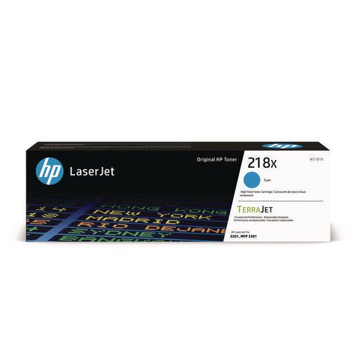Image of HP HP 218X, (W2181X) High-Yield Cyan Original LaserJet Toner
