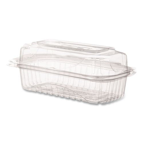 Image of Eco-Products® Renewable and Compostable Clear Clamshell Hinged Food Containers, 9 x 6 x 3, Plastic, 80/Pack, 3 Packs/Carton