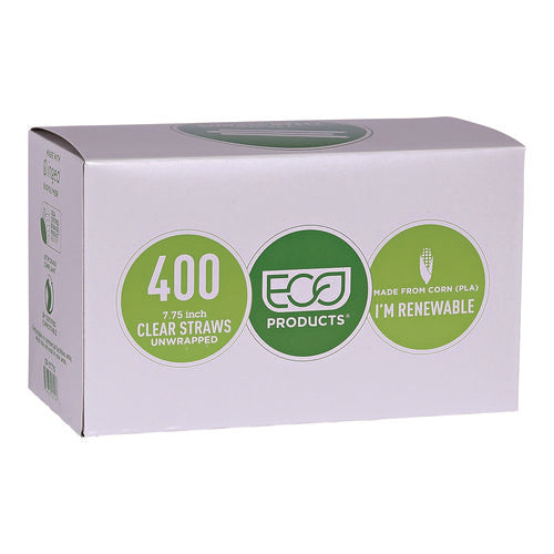 Image of Eco-Products® Pla Straws, 7.75", 400/pack, 24 Packs/carton