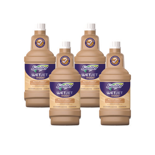 Image of Swiffer® Wetjet System Cleaning-Solution Refill, Blossom Breeze Scent, 1.25 L Bottle, 4/carton