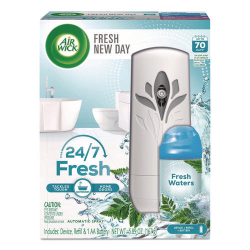 Image of Air Wick® Freshmatic Life Scents Starter Kit, 5.89 oz Fresh Waters Refill/AA Battery
