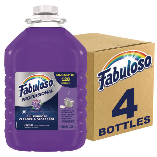 Image of Fabuloso® All-Purpose Cleaner, Lavender Scent, 1 Gal Bottle, 4/carton