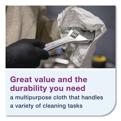 Image of Tork® Light Duty Cleaning Cloth, Giant Roll, 1-Ply, 9 x 12.4, White, 1,450 Sheet Roll/Carton