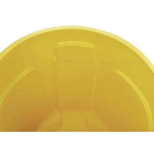 Image of Rubbermaid® Commercial Vented Round Brute Container, 32 gal, Plastic, Yellow