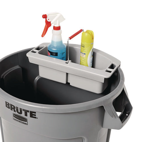 Image of Rubbermaid® Commercial Maid Caddy, Two Compartments, 16 x 9 x 5, Gray