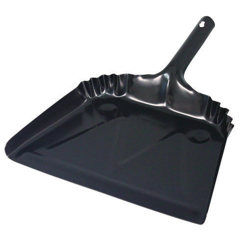 Image of Impact® Heavy-Duty Metal Dust Pan, 12 X 14, 20-Gauge Steel, Black