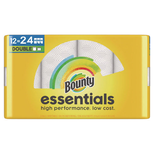 Image of Bounty® Essentials Select-A-Size Kitchen Roll Paper Towels, 2-Ply, 108 Sheets/Roll, 12 Rolls/Carton