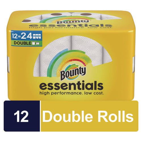 Image of Bounty® Essentials Select-A-Size Kitchen Roll Paper Towels, 2-Ply, 108 Sheets/Roll, 12 Rolls/Carton