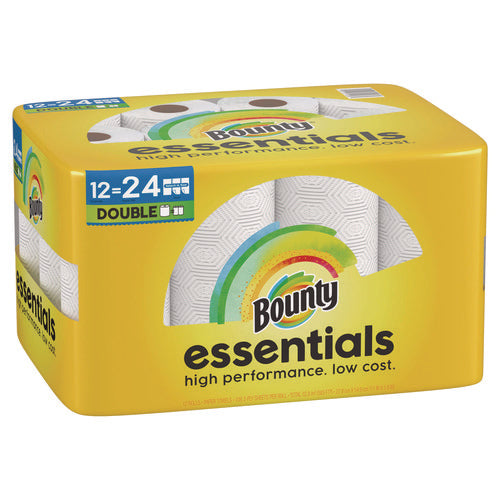 Image of Bounty® Essentials Select-A-Size Kitchen Roll Paper Towels, 2-Ply, 108 Sheets/Roll, 12 Rolls/Carton