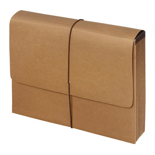 Image of Pendaflex® Kraft Indexed Expanding File, 12 Sections, Elastic Cord Closure, 1/12-Cut Tabs, Letter Size, Brown