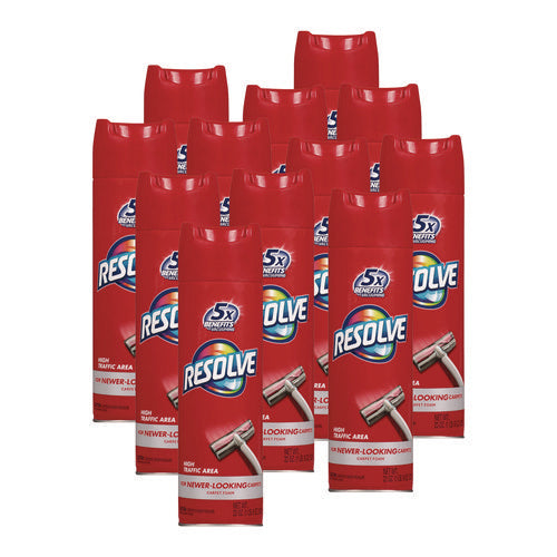 Image of RESOLVE® Foam Carpet Cleaner, Foam, 22 Oz Aerosol Spray, 12/carton