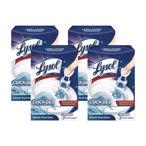 Image of LYSOL® Brand Click Gel Automatic Toilet Bowl Cleaner, Ocean Fresh, 6/box, 4 Boxes/carton