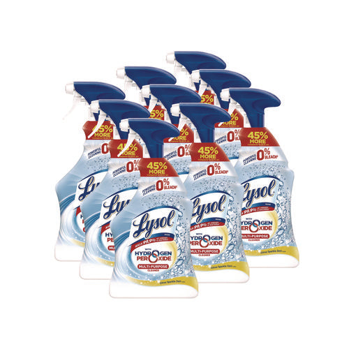 Image of LYSOL® Brand Multi-Purpose Hydrogen Peroxide Cleaner, Citrus Sparkle Zest, 32 Oz Trigger Spray Bottle, 9/carton