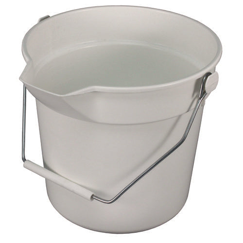 Image of Impact® Deluxe Heavy-Duty Bucket, 10 qt, Polypropylene, Gray, 10.63" dia