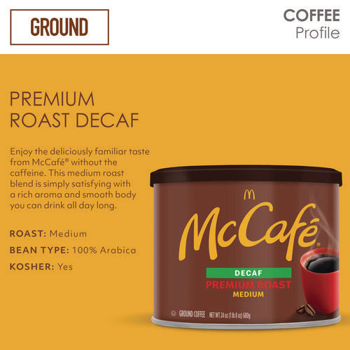 Image of McCafe® Ground Coffee, Premium Roast Decaf, 24 oz Can