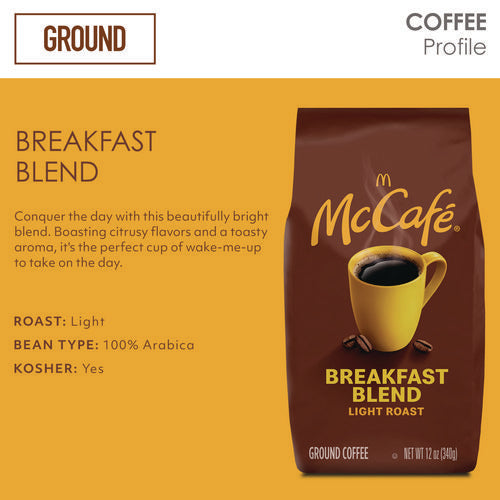 Image of McCafe® Ground Coffee, Breakfast Blend, 12 Oz Bag