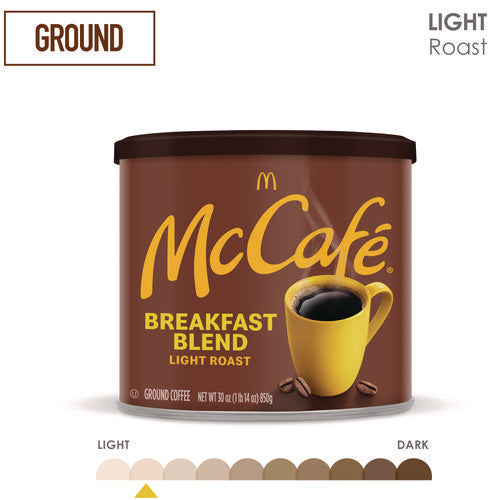 Image of McCafe® Ground Coffee, Breakfast Blend, 30 Oz Can