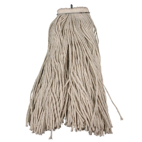 Image of Impact® Layflat Regular Screw-Type Mop Head, Cotton, 24 Oz, 1" Headband, White