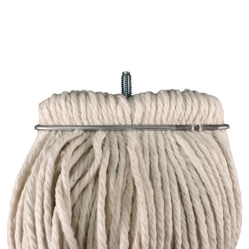 Image of Impact® Layflat Regular Screw-Type Mop Head, Cotton, 24 Oz, 1" Headband, White