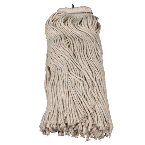 Image of Impact® Layflat Regular Screw-Type Mop Head, Cotton, 24 Oz, 1" Headband, White