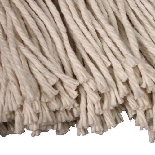 Image of Impact® Layflat Regular Screw-Type Mop Head, Cotton, 24 Oz, 1" Headband, White
