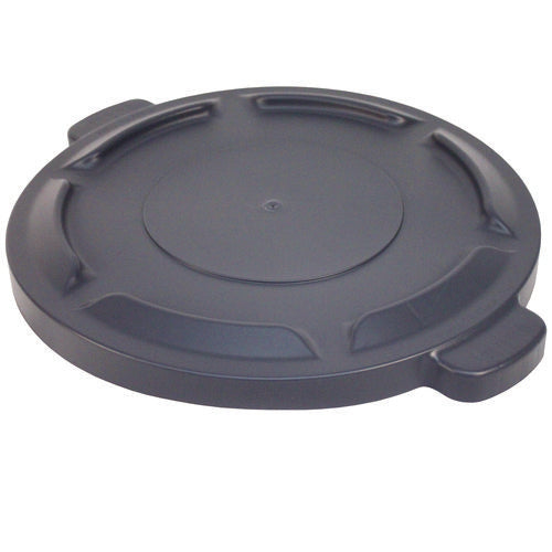 Image of Impact® Value-Plus Gator Container Lids, For 20 Gal, Flat-Top, 20.4" Diameter, Gray
