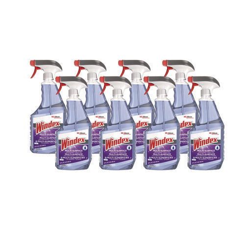 Image of Windex® Non-Ammoniated Glass/multi Surface Cleaner, Fresh Scent, 32 Oz Bottle, 8/carton