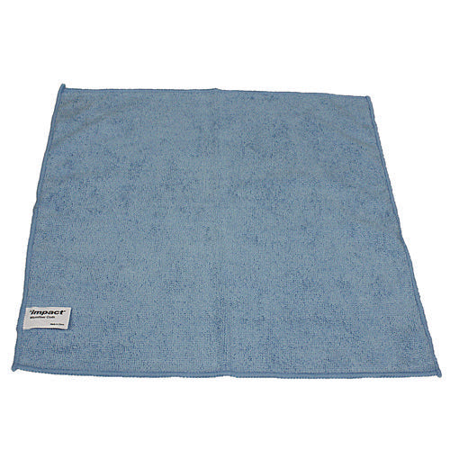 Image of Impact® Lightweight Microfiber Cloths, 16 X 16, Blue, 240/carton