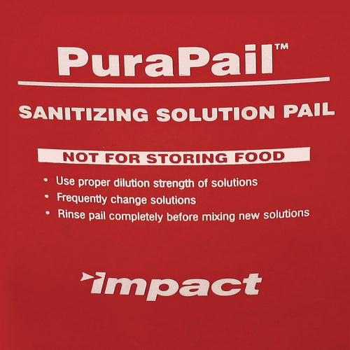 Image of Impact® Purapail Sanitizing Bucket, 6 Qt, Polyethylene, Red