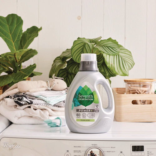 Image of Seventh Generation® Power Plus Laundry Detergent, Fresh Scent, 87.5 oz Bottle, 4/Carton