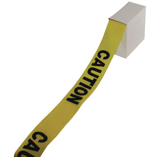 Image of Impact® Site Safety Barrier Tape, "caution" Text, 3" X 1,000 Ft, Yellow/black