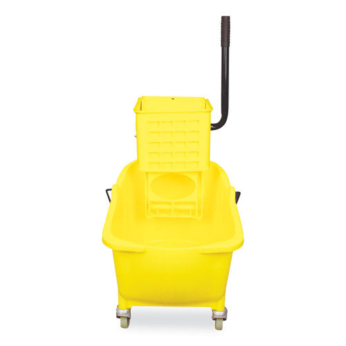 Image of Impact® Side-Press Wringer And Plastic Bucket Combo, 12 To 32 Oz, Yellow
