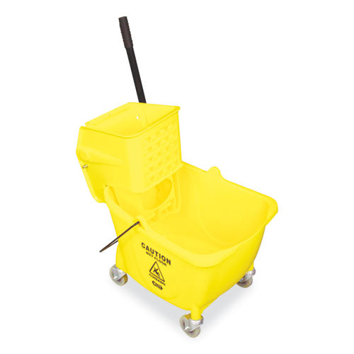 Image of Impact® Side-Press Wringer And Plastic Bucket Combo, 12 To 32 Oz, Yellow