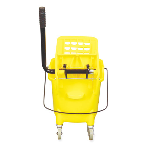 Image of Impact® Side-Press Wringer And Plastic Bucket Combo, 12 To 32 Oz, Yellow