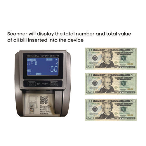 Image of Dri-Mark® Counterfeit Detector Machine, Color; Infrared; Magnetic Strip Detection; Magnetic Ink; Size, 4.5 x 5.5 x 3.5